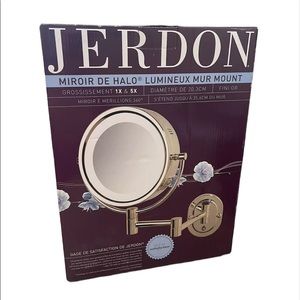 New makeup mirror wall mount lighted swivel 8”